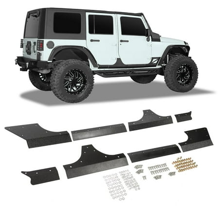 Upgrated Body Armor Cladding Guard Set For Jeep Wrangler JK JKU 4 Door 2007-2018