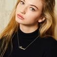 thumbnail image 3 of KISPER 18K Gold Plated Stainless Steel Personalized Name Pendant Necklace, Shannon, 3 of 6