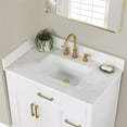 thumbnail image 5 of Gavino 36" Wood Vanity in White with Grain White Composite Stone Top and Mirror, 5 of 12