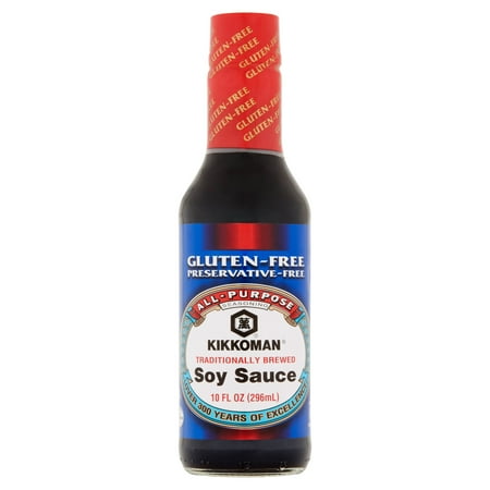 (3 Pack) Kikkoman Traditionally Brewed All Purpose Seasoning Soy Sauce 10 fl (The Best Soy Sauce)