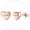 04. Rose Gold, variant on Sterling Silver Heart Stud Earrings for Women Sensitive Ears Hypoallergenic Screw Back Earrings Christmas Birthday Valentine's Day Jewelry Gifts