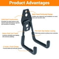 thumbnail image 6 of Goobetter 12 Pack Garage Hooks Heavy Duty, Wall Mount Hanger Organizer with Utility Steel and Anti-Slip Coating,Wall Storage Hook for Bikes,Ladders,Garden Tools and Hose,Includes Screws, 6 of 7