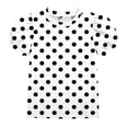 thumbnail image 6 of DAETIROS Girls Polka Dot Puff Sleeve Top Casual Summer Crew Neck Short sleeve Blouse, 6 of 8