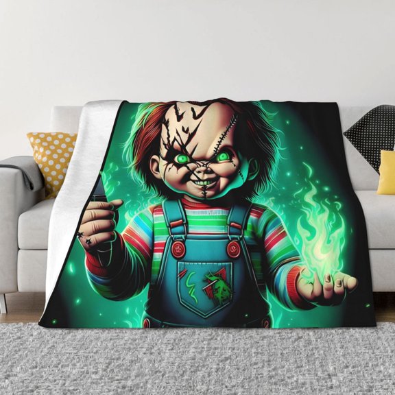 Saiise Chucky An Throw Blanket 40"x30" ,Soft Lightweight Cozy All Season Blanket for Bed,Couch,Car
