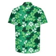 thumbnail image 5 of JIUKE St Patricks Day Shirt Men Short Sleeve Button down T-Shirts Shamrock Print Graphic Tee Shirts Causal Summer Tops, 5 of 5
