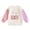 #02-Pink, variant on Girls Big Sis Embroidered Sweatshirt, Kids Color鈥態lock Raglan Long Sleeve Crew Neck Pullover Tops