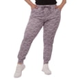 thumbnail image 5 of Plus Size Soft Brushed Fleece Lined Sweatpants - Lavender Space Dye, 5 of 9