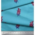 thumbnail image 2 of Soimoi Moss Georgette Fabric Artistic Leaves Print Fabric by The Yard 42 Inch Wide, 2 of 5