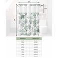 thumbnail image 6 of No Hook Shower Curtain with Snap in Liner, Summer Ocean Sage Green Turtle Starfish Seahorse Seashell Coral Shower Curtains for Bathroom, Washable Inner Liner with Mesh Top Window, 66"x72", 6 of 6