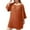 Brown, variant on IROINNID Long Sleeve Dress for Women Summer Square Neck Long Sleeve Loose Solid Plus Size Dress ,Red