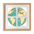 thumbnail image 1 of Earth Blue Ocean Yellow World Frame Wall Tabletop Display 4 Openings Picture, 1 of 3