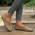thumbnail image 4 of Samdudou Dress Shoes for Women Closed Toe Round Front Slip On Flats Unique Asymmetrical Buckle Strap Woven Textured Fabric Minimalist Aesthetic Everyday Footwear, 4 of 8