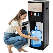 Bottom Loading Water Cooler Dispenser for 5 Gallon Bottles, Hot & Cold Standing Water Dispenser, 3 Temperatures with Hot, Room & Cold Spouts,500w Heating Power for Homes, Kitchens. (Champaign Gold)
