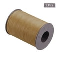 thumbnail image 3 of 2 Pack Thin Waxed Thread 137 Yards 0.55mm Polyester String Cord for Machine Sewing Hand Quilting Weaving, Pastel Brown, 3 of 5