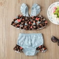 thumbnail image 6 of Fesfesfes Toddler Grils Baby Summer Bathingsuit Sweet And Cute Ruffle Patchwork Swimwear Beach Wear Seaside Swimming Suit, 6 of 9