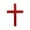 Red, variant on Metal_Christian Cross Sticker,2.5Ã1.8in 3D_Jesus_ Auto Emblem Badge Decal,Self-Adhesive Scratch Covering Zinc Alloy 3D Cross Stickers, for Car Body Fender Tail,Black