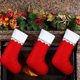 thumbnail image 1 of Xiao Hua Paquete de 6 medias navideñas de fieltro rojo para colgar en la chimenea, de 14,5 x 9,4 pulgadas, ideales para fiestas navideñas familiares., 1 of 4