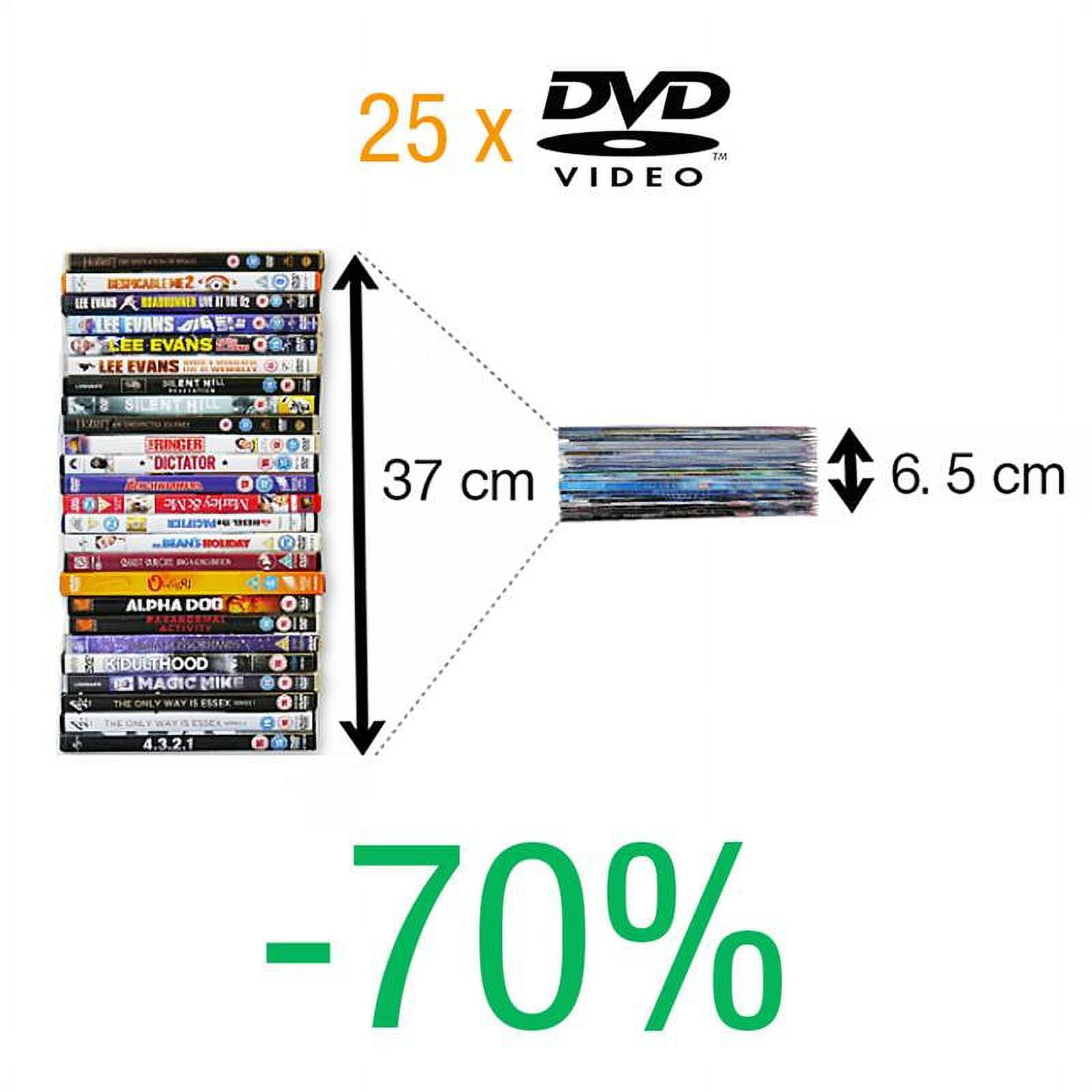 Djois® DVD Bundle, 100 Transparent Single DVD Sleeves/Pack , 4 Black DVD Binders (10264)