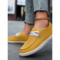 thumbnail image 5 of DLONGLI Women's Canvas Low Top Casual Sneakers, Lace Up Non Slip Flat Sole Classic Walking Shoes, 5 of 5