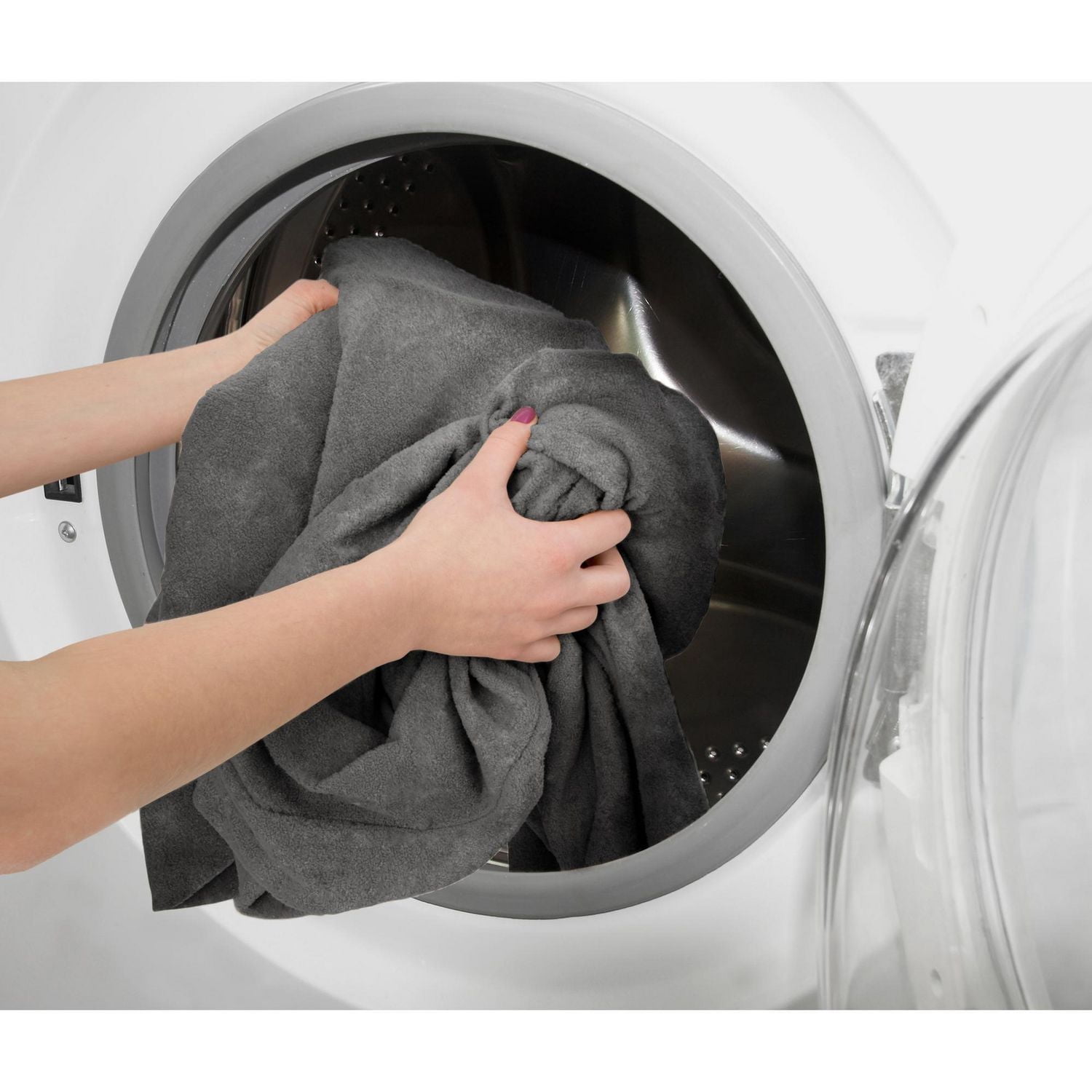 Housse de fauteuil inclinable extensible douce Soft Touch SmartFit, lavable à la machine charbon