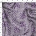 thumbnail image 3 of Soimoi Cotton Poplin Purple Fabric By the Yard - 42 Inch Wide -Floral & Leaf Floral Pattern Fabric - Botanical and Elegant Designs for Various Uses Printed Fabric, 3 of 6