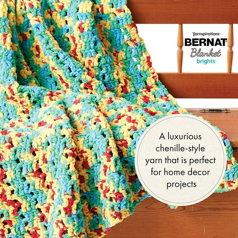  Bernat Blanket Bright Yarn, Pow Purple : Home & Kitchen