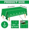 thumbnail image 2 of Football Party Decorations Disposable Tablecloth Plastic Touchdown Table Cover Perfect for Super Bowl Football Birthday Party Decorations and Gameday Tailgate Decorations 54 X 108Inch, 3 Pack, 2 of 6