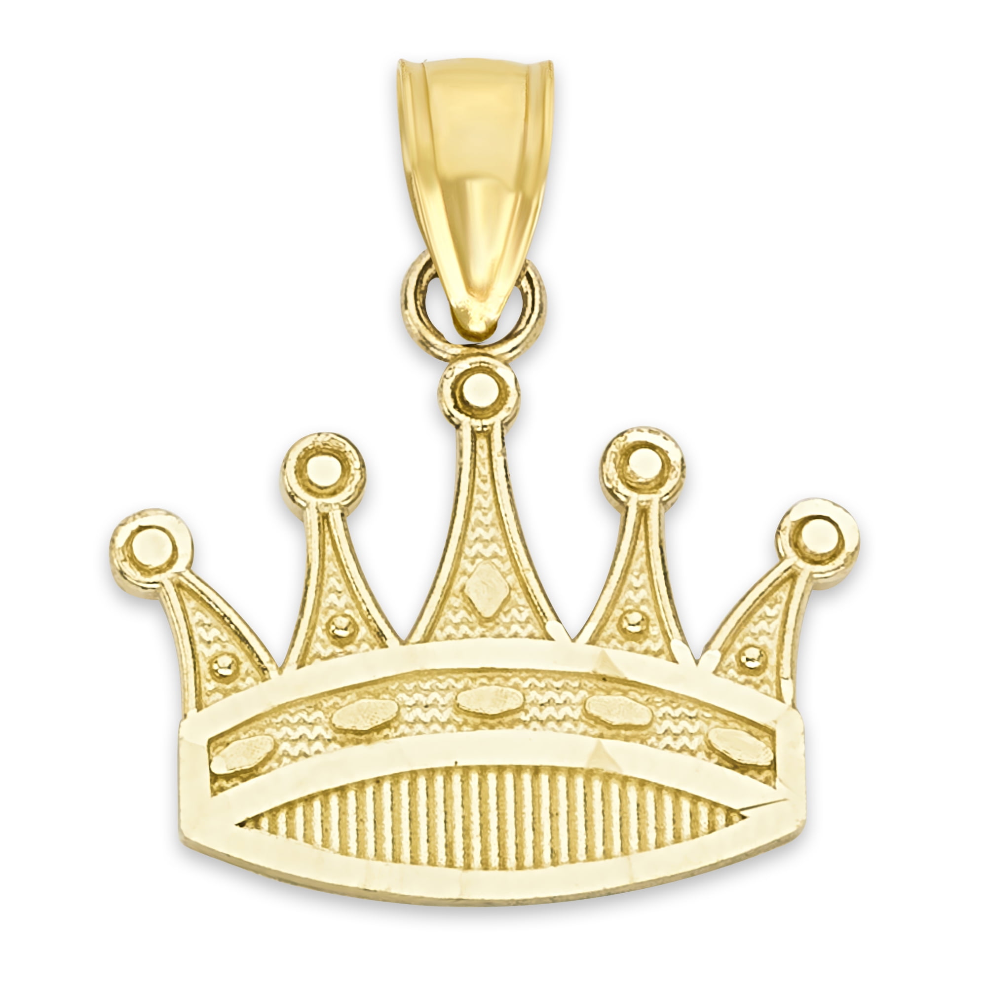 201144円 毎日続々入荷 Diamond Crown Pendant Necklace Handmade - 14k or 18k Genuine Yellow White R