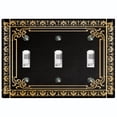 thumbnail image 1 of Metal Light Switch Plate Cover Elegant Victorian Floral Frame Black FRA076, 1 of 13