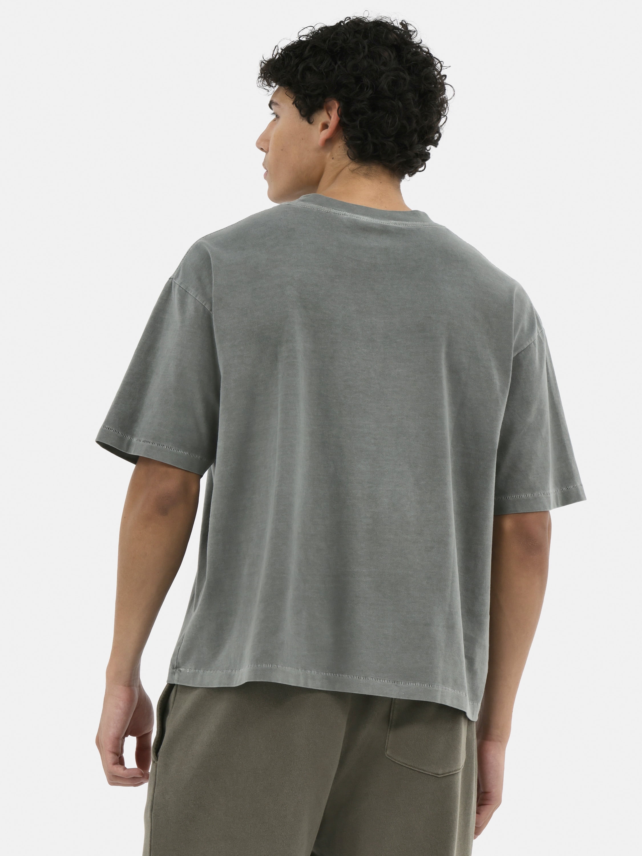 No Boundaries Cotton Oversized Cropped Tee with Short Sleeves, 2-Pack, Men's and Big Men's XS-5XL