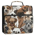 thumbnail image 2 of ALAZA Zipper Binder Cute Doodle Pug Dogs 3 Ring Trapper Keeper File Folder Organizer Bag, 2 of 8
