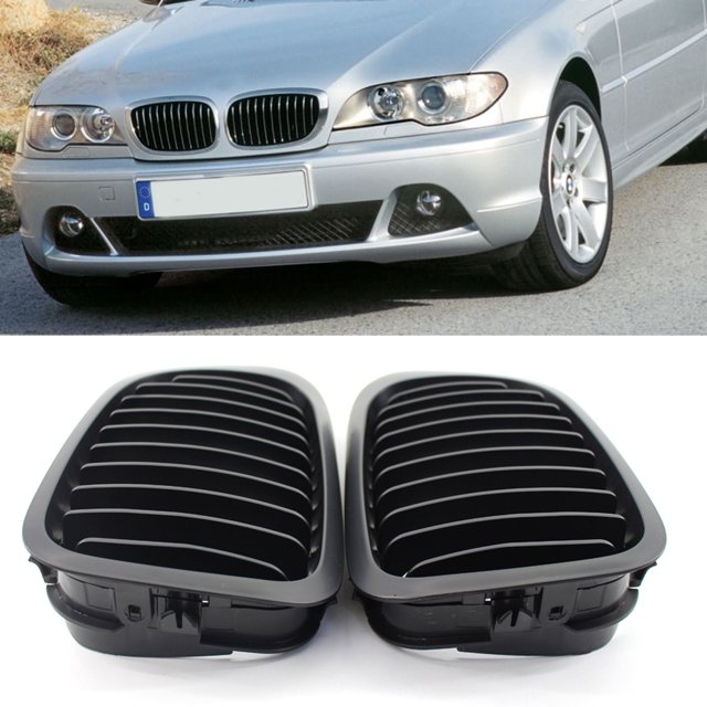 Rejilla De Riñón Rejilla De Riñón 1 par de parrillas delanteras tipo riñón para BMW E46 Coupe Cabriolet de 2 puertas 1999-2002