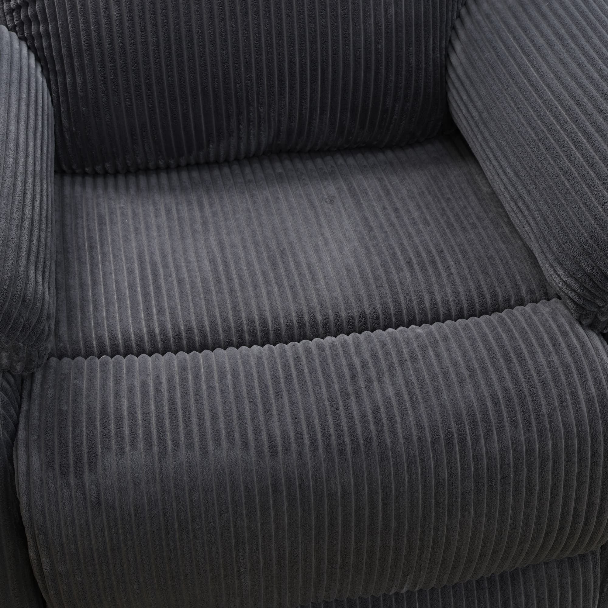 MAYEERTY Recliner Chair, Manual Fabric Reclining Chair with Adjustable Backrest for Living Room, Dark Grey