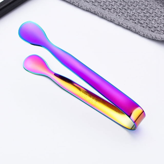 Pinza para azúcar de acero inoxidable 304, pinza para hielo pequeña, pinza para cubo de hielo gruesa sin rebabas, pinzas para hielo
