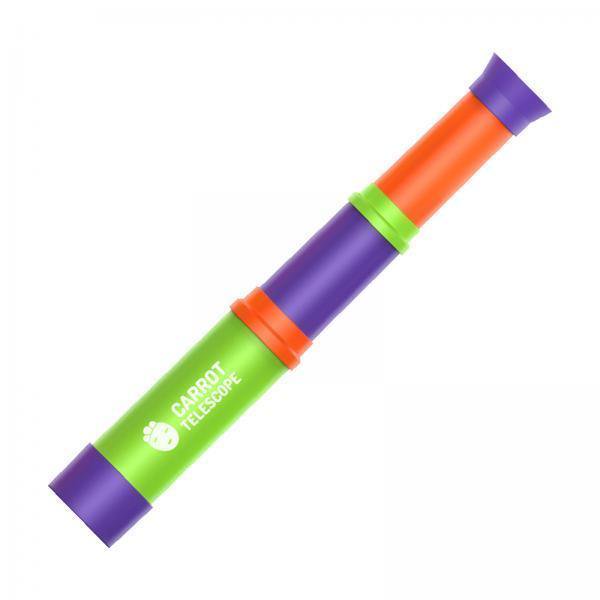 Telescopio único,Telescopio de bolsillo de juguete para niños Telescopio de juguete individual,Telescopio manual de un solo telescopio Carrot,Telescopio de juguete para niños de un solo