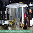 thumbnail image 5 of 2 Pack Brew Bags Extra Large Reusable 250 Micron Fine Mesh Bag for Fruit Cider Apple Grape Wine Press Drawstring Straining Brew in a Bag (2 pack-2226", 5 of 5