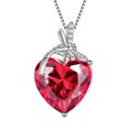 thumbnail image 1 of Juwaliy Collar de Libélula Corazón Collar de Piedra de Nacimiento de Julio Rojo Rubí Dije de Plata Esterlina 925 Joyería Regalos para Mujeres Boda Cumpleaños Navidad Día de la Madre, 1 of 10