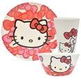 thumbnail image 2 of Juego Vajilla Familiar Coleccionable de Bambú Ambient 21 Diseño Hello Kitty 12 Piezas Blanca con Caja de Regalo, 2 of 6