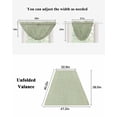 thumbnail image 5 of Sage Green Burlap Texture Sheer Waterfall Valance Curtains for Window, Farmhouse Vintage Sage Green Rod Pocket Sheer Topper Swag Curtains for Living Room, Kitchen 38.5"W x 47.2"L, 1 Panel, 5 of 7