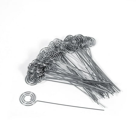 50 Pcs Silver DIY Craft Metal Round Wires Photo Card Picture Memo Paper Note Display Clip Holders Bag Clips