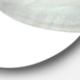 thumbnail image 2 of Designart 'Gouache Sapphire on Gray II' Geometric Metal Circle Wall Art, 2 of 3