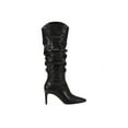 thumbnail image 5 of Vince Camuto Armonda Black Leather Pointed Toe Knee HIgh Heel Dress Boot (Black Croco, 6.5), 5 of 5