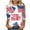 Style 8, variant on GERsome Womens American Flag T Shirts 4th of July Patriotic Tops Crewneck 3/4 Sleeve Graphic Shirts Loose Fit USA Veteran Summer Tees S-2XL