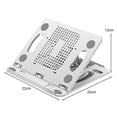 thumbnail image 2 of Naierhg Laptop Stand Adjustable Laptop Holder Laptop Desk Stand with Hollow-out Heat Dissipation 8-level Adjustable Lifting Portable Folding for Laptop White, 2 of 8
