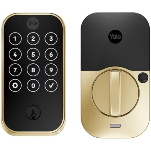 Yale YRD420BLEP05 Assure Lock 2 Touchscreen Smart Lock with Bluetooth P05 Trim - Lifetime Brass