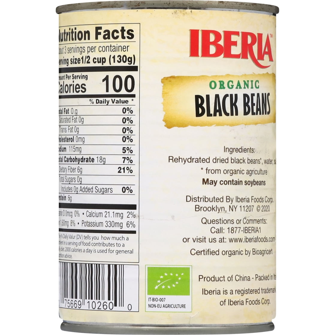 Iberia Organic Black Beans 15 oz