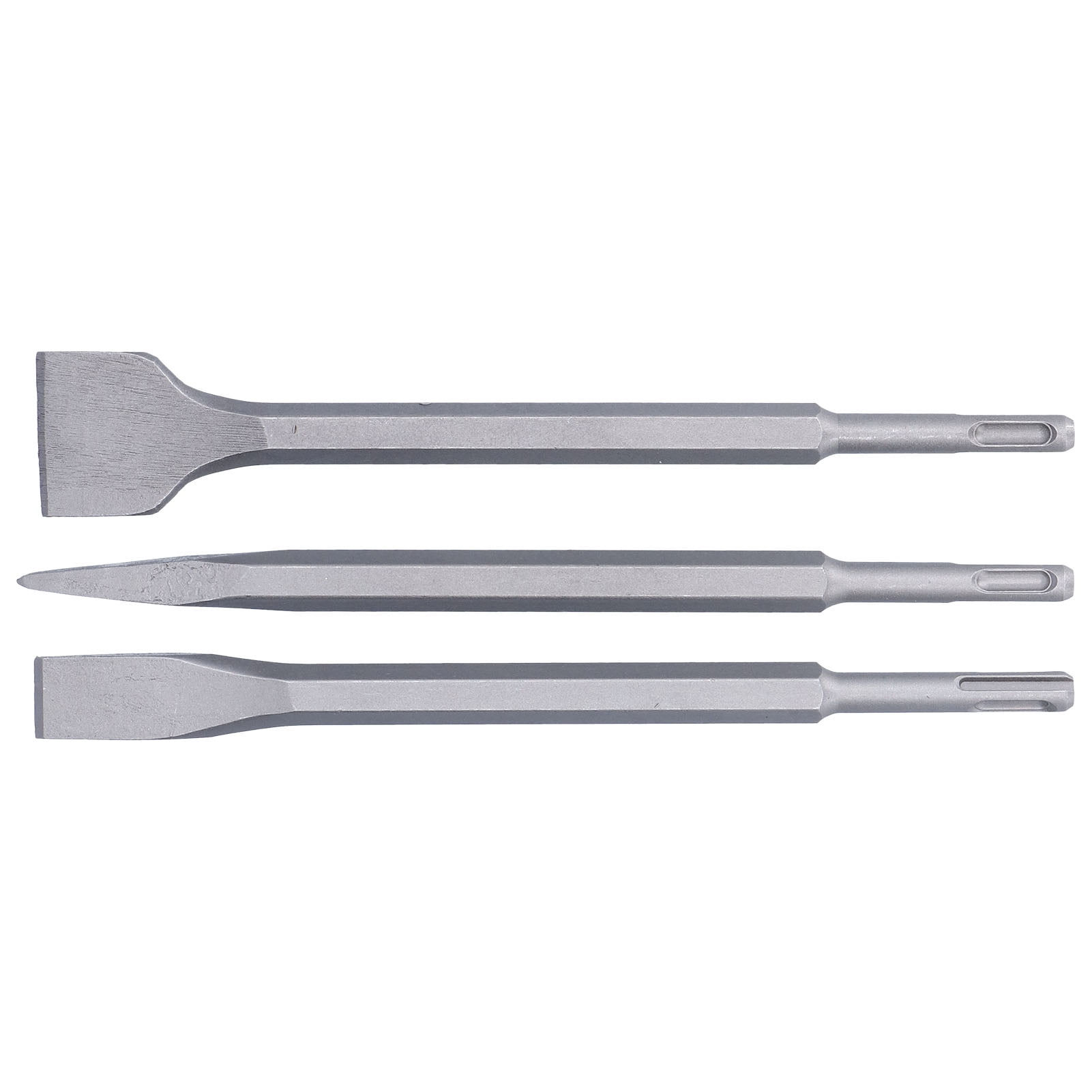 Hammer Drill Chisels Set, 3Pcs Scaling Flat Point Chisel Kit High
