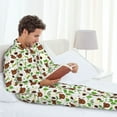 thumbnail image 5 of KLL Cute Bear Sleepwear Mens Flannel Pajamas,Long Cotton Pj Set, 5 of 7