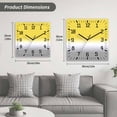 thumbnail image 5 of Yellow White Grey Ombre Wooden Wall Clock Silent Non Ticking, Modern Abstract Aesthetics Square Wall Clocks Battery Operated, Decor Clock for Home Office, Living Room, Kitchen, 12 Inch, 5 of 9