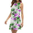 thumbnail image 4 of Blczomt Casual Spring Dresses for Women 2025 Summer Beach Mini Tank Dress Sundress with Pockets Purple Floral Womens Clothes, 4 of 9